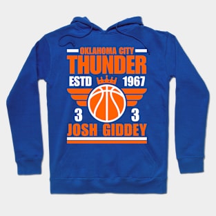 Oklahoma City Thunder Giddey 3 Basketball Retro Hoodie